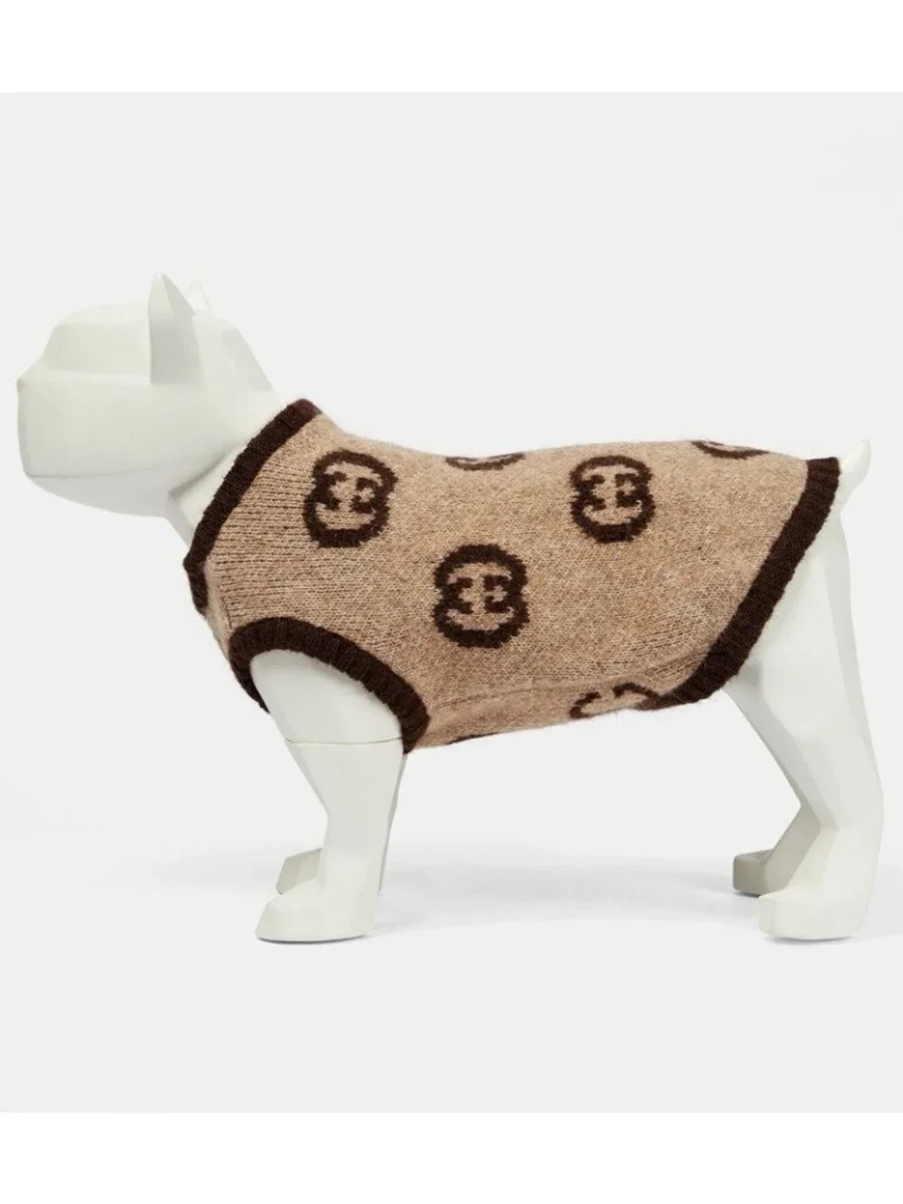 NWT GUCCI Interlocking G Mohair-Blend Dog Sweater $460 SZ L